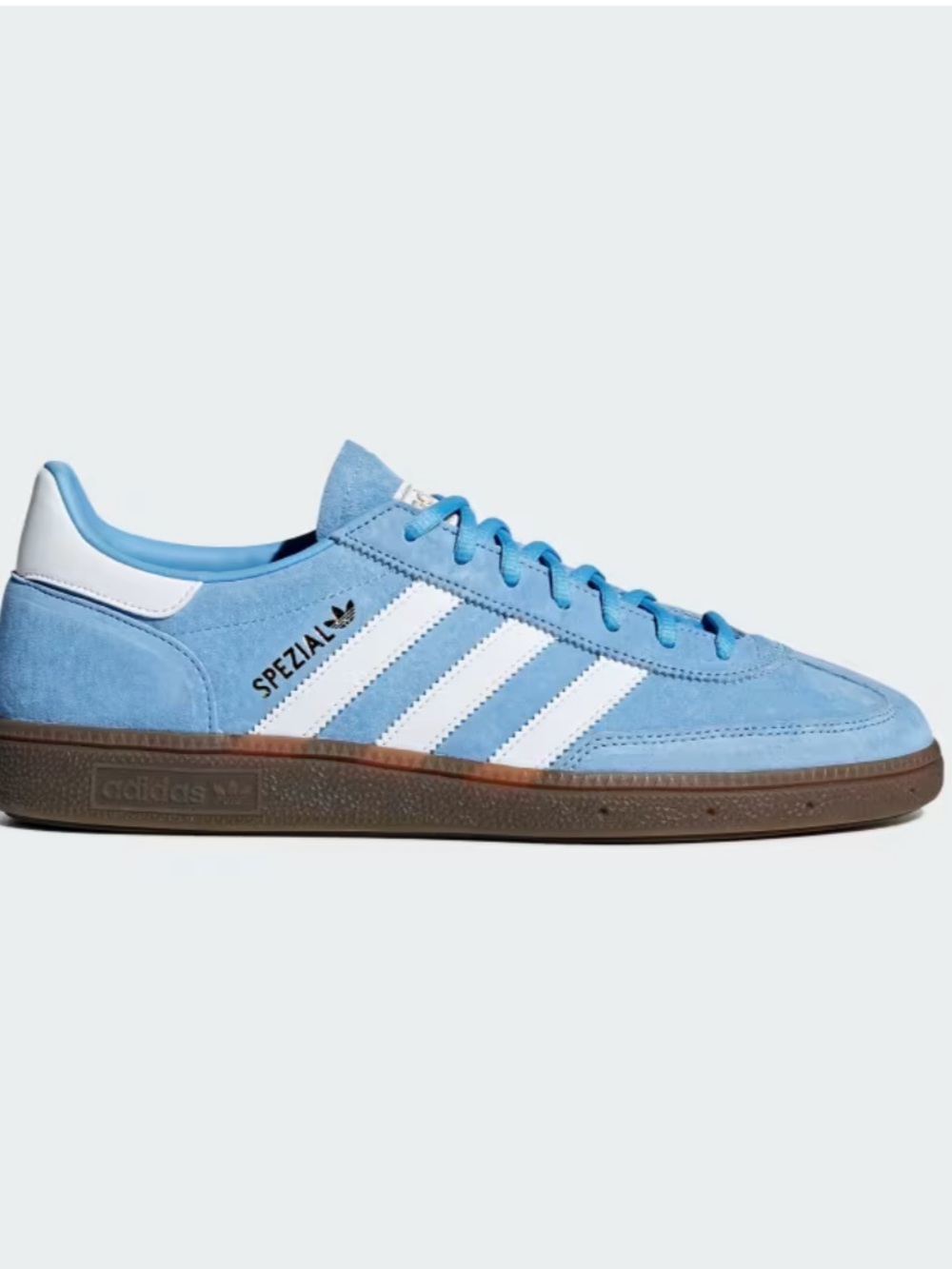 adidas Handball Spezial Suede Sneakers in Sky Blue and White